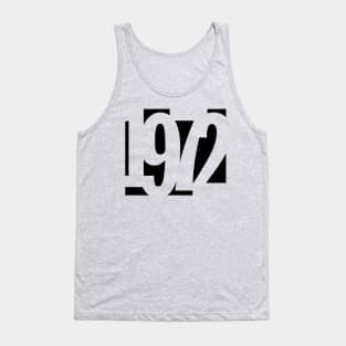 1972 Funky Overlapping Reverse Numbers for Light Backgrounds Tank Top